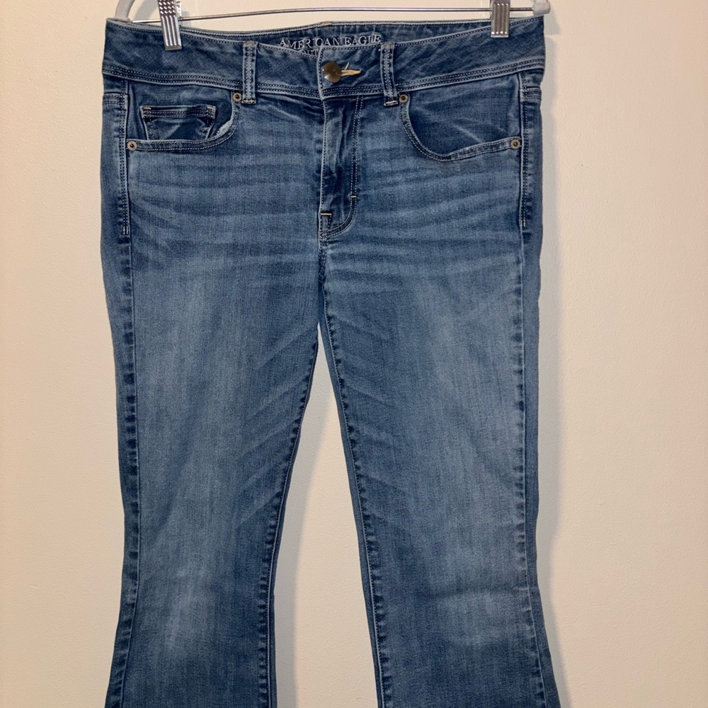 American Eagle Women's Low Rise Flare Jeans size 12 Long